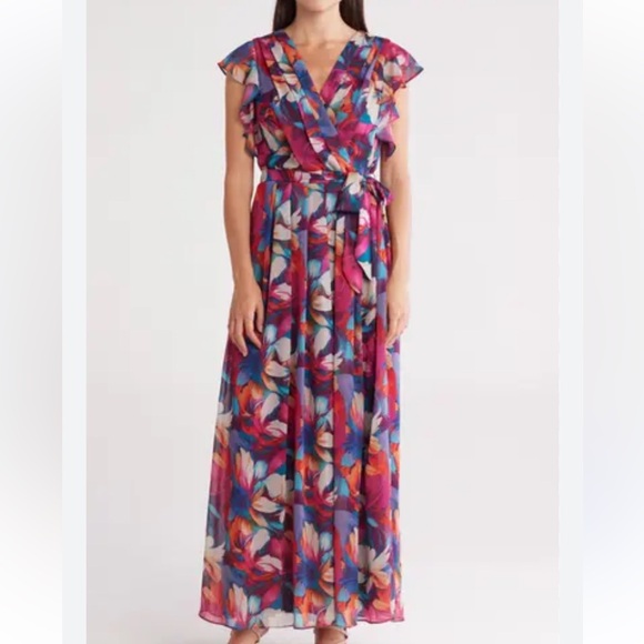 NWOT Donna Ricco Maxi Dress Sz 10 - Picture 1 of 10